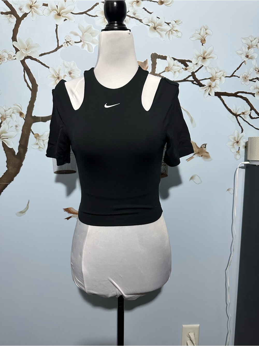 Nike Black Cutout Cropped Top